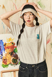 AQO_studiospace(アコスタジオスペース)  AQO BEAR PAINTING T-SHIRTS MELANGE