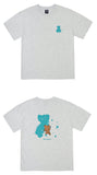 AQO_studiospace(アコスタジオスペース)  AQO BEAR PAINTING T-SHIRTS MELANGE