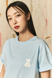 AQO_studiospace(アコスタジオスペース)  AQO BEAR PAINTING T-SHIRTS SKY