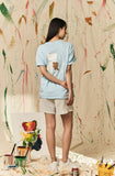 AQO_studiospace(アコスタジオスペース)  AQO BEAR PAINTING T-SHIRTS SKY