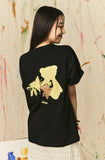 AQO_studiospace(アコスタジオスペース)  AQO BEAR PAINTING T-SHIRTS BLACK