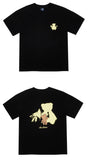 AQO_studiospace(アコスタジオスペース)  AQO BEAR PAINTING T-SHIRTS BLACK