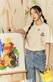 AQO_studiospace(アコスタジオスペース) AQO BEAR DRAWING T-SHIRTS IVORY