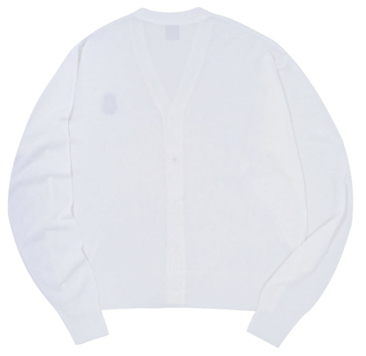 AQO_studiospace(アコスタジオスペース) AQO BEAR BI-COLOR SUMMER CARDIGAN WHITE