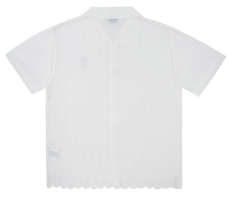 AQO_studiospace(アコスタジオスペース)  AQO BEAR KNIT POLO SHIRTS IVORY
