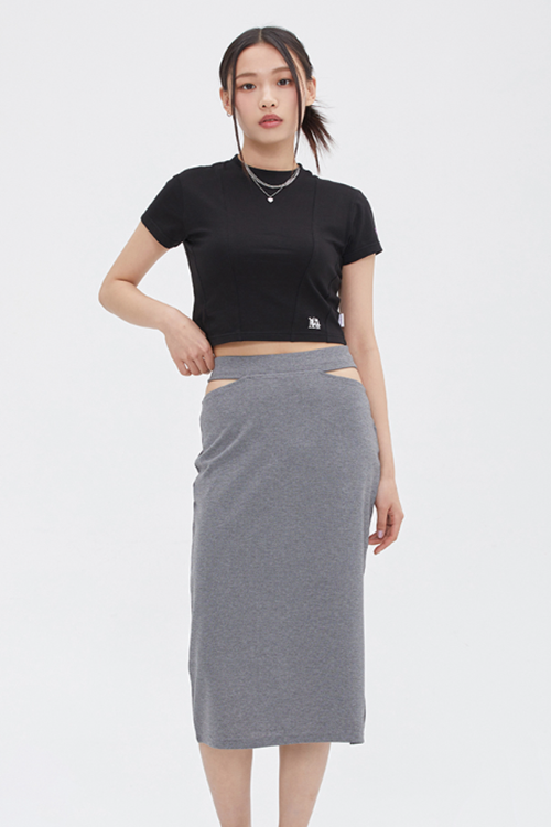 TARGETTO(ターゲット) INCISION SLIM TEE SHIRT_BLACK