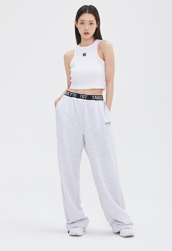 TARGETTO(ターゲット) JACQUARD RIB SWEAT PANTS_LIGHT GREY