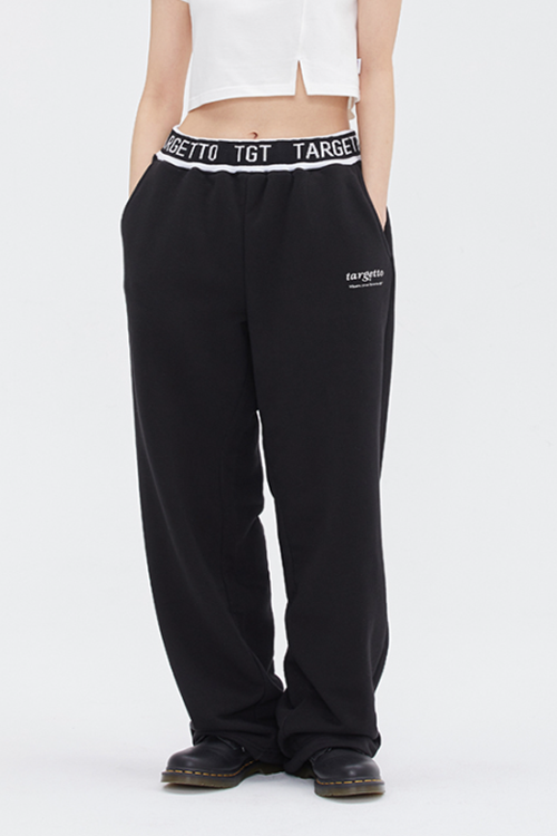 TARGETTO(ターゲット) JACQUARD RIB SWEAT PANTS_BLACK
