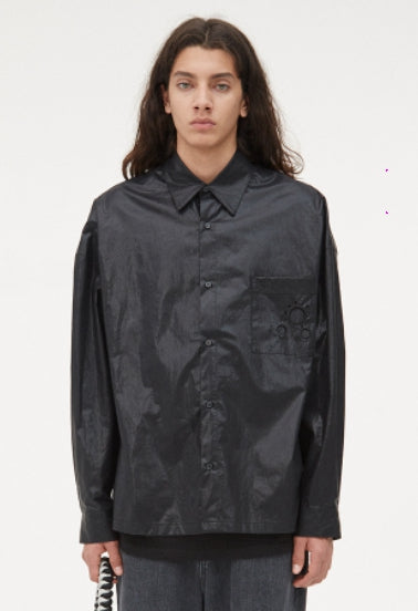 オーワイ(OY) PUNCHING POCKET SHIRTS-BLACK