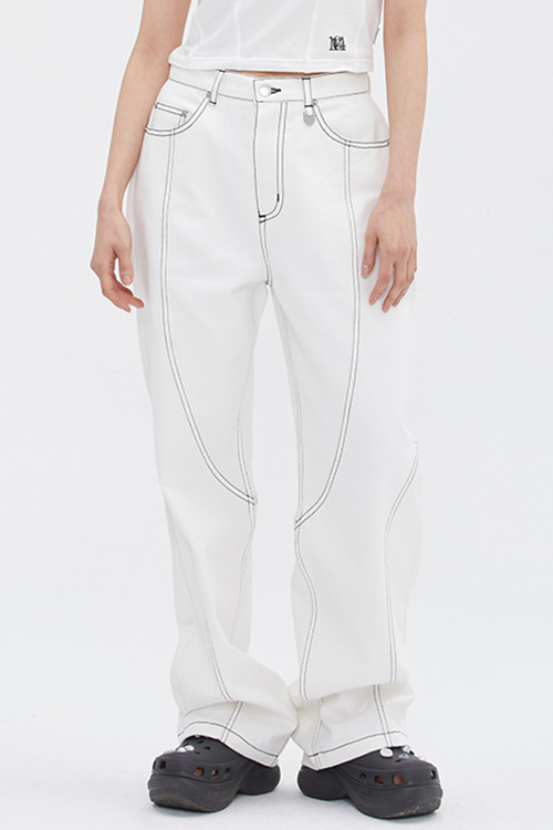 TARGETTO(ターゲット) CURVED STITCH PANTS_CREAM