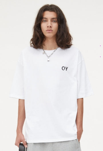 オーワイ(OY)  CUBE FLOWER LOGO T-WHITE