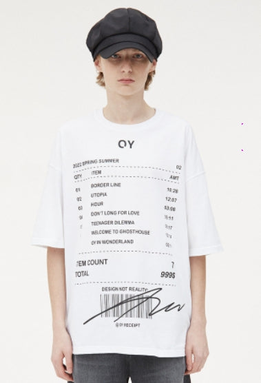 オーワイ(OY) BILL LOGO T-WHITE