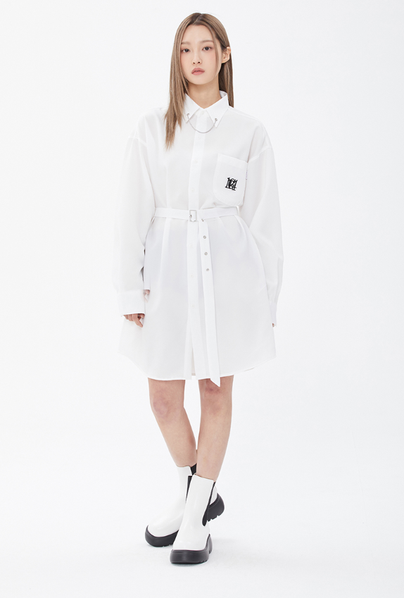 TARGETTO(ターゲット) CHAIN SHIRT ONE PIECE_WHITE