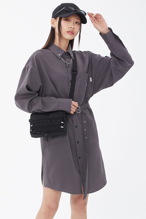 TARGETTO(ターゲット) CHAIN SHIRT ONE PIECE_CHARCOAL