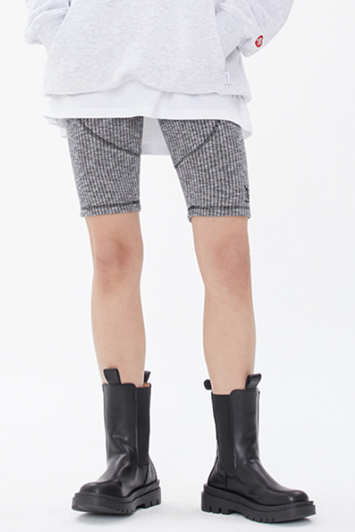 TARGETTO(ターゲット) RIBBED BIKE SHORTS_MELANGE GREY