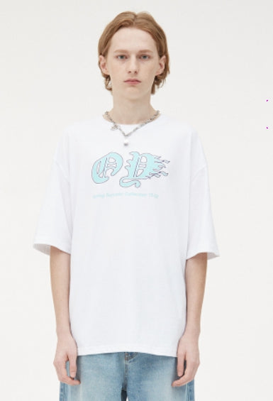 オーワイ(OY) FLAME LOGO T-WHITE