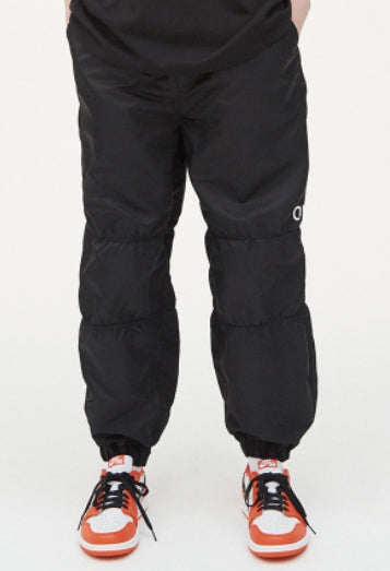 オーワイ(OY) NYLON SHIRRING JOGGER PANTS-BLACK