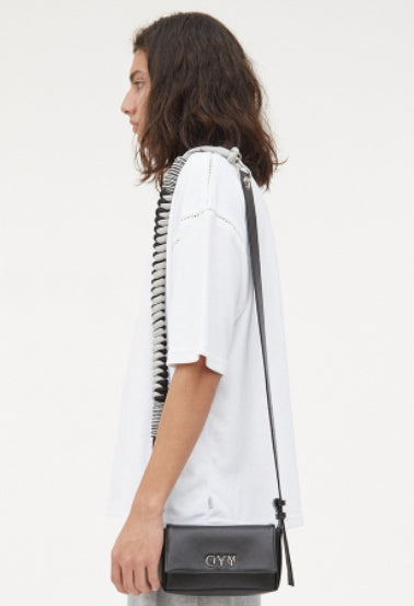 オーワイ(OY) ROPE VEGAN LEATHER MINI BAG-BLACK