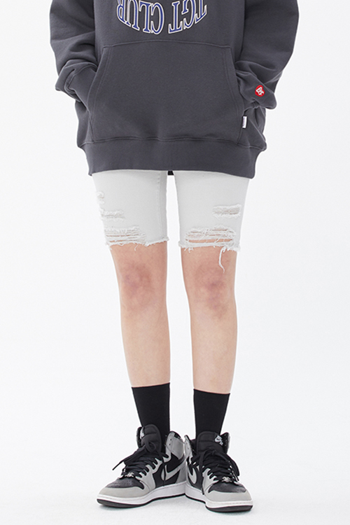 TARGETTO(ターゲット) DESTROYED BIKE SHORTS_LIGHT GREY