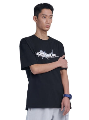 NOMANUAL(ノーマニュアル) SHARK T-SHIRT - BLACK