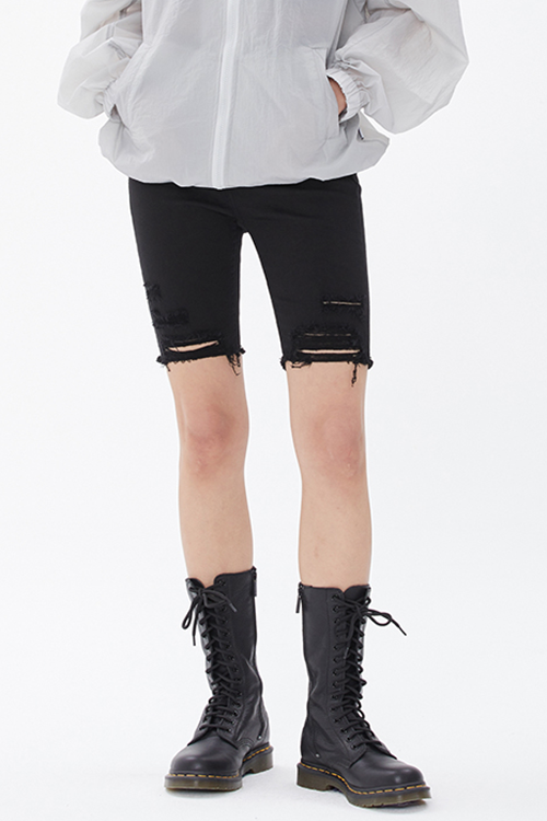 TARGETTO(ターゲット) DESTROYED BIKE SHORTS_BLACK