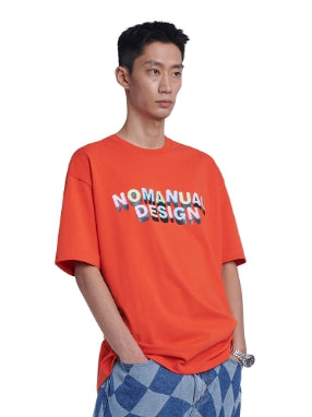 NOMANUAL(ノーマニュアル) CEREAL T-SHIRT - PERMANENT ORANGE