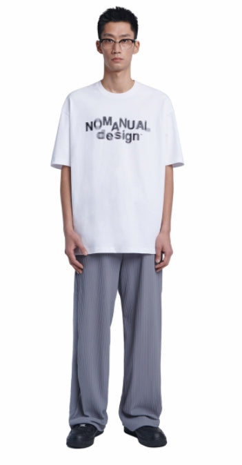 NOMANUAL(ノーマニュアル) BLOCKED LINE PANTS - GRAY