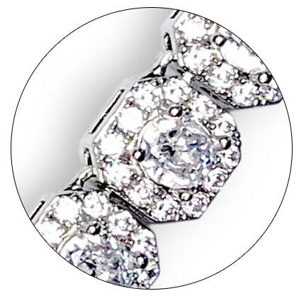 BLACKPURPLE (ブラックパープル) BLACKLABEL Octa Square Cubic Necklace S