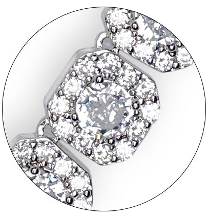 BLACKPURPLE (ブラックパープル) BLACKLABEL Octa Square Cubic Necklace M