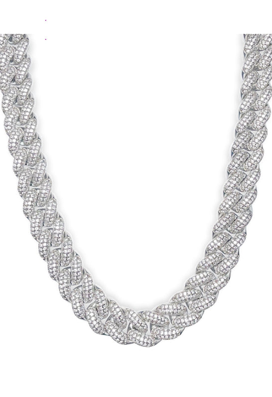 BLACKPURPLE (ブラックパープル) BLACKLABEL Glamourous Voldi Full Cubic Chain Necklace