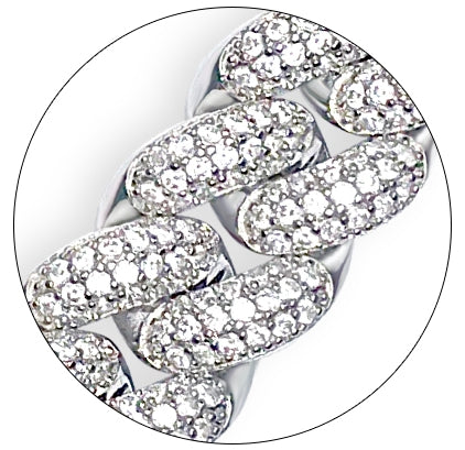 BLACKPURPLE (ブラックパープル) BLACKLABEL Glamourous Voldi Full Cubic Chain Necklace