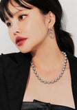 BLACKPURPLE (ブラックパープル) BLACKLABEL Nina Silver Crystal Ball Necklace