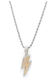 BLACKPURPLE (ブラックパープル) two-tone lightning necklace silver
