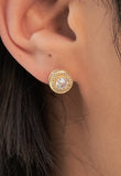 BLACKPURPLE (ブラックパープル) Fairy Eye Point Earrings-gold