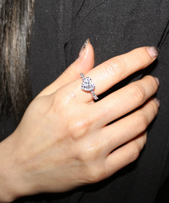 BLACKPURPLE (ブラックパープル) flare heart ring