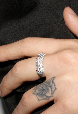 BLACKPURPLE (ブラックパープル) milenie 3-line setting ring