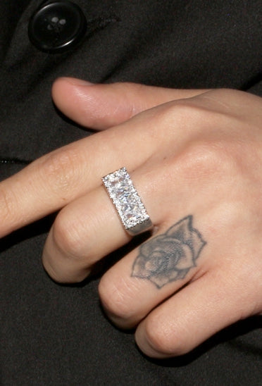 BLACKPURPLE (ブラックパープル) Crystal bold tooth ring