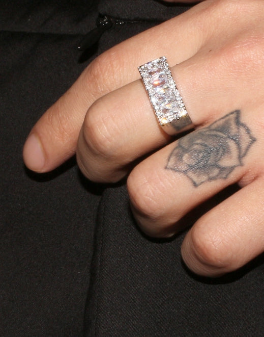 BLACKPURPLE (ブラックパープル) Crystal bold tooth ring