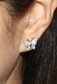 BLACKPURPLE (ブラックパープル) Delight butterfly Earrings