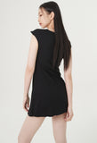 curetty (キュリティー) C V-NECK BASIC DRESS_BLACK