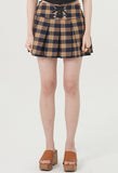 curetty (キュリティー) C CORSET CHECKED PLEATS SKIRT_BEIGE