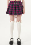 curetty (キュリティー) C CORSET CHECKED PLEATS SKIRT_PURPLE