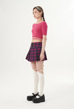 curetty (キュリティー) C CORSET CHECKED PLEATS SKIRT_PURPLE