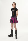 curetty (キュリティー) C CORSET CHECKED PLEATS SKIRT_PURPLE