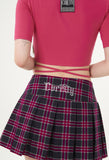 curetty (キュリティー) C CORSET CHECKED PLEATS SKIRT_PURPLE