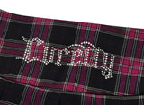 curetty (キュリティー) C CORSET CHECKED PLEATS SKIRT_PURPLE