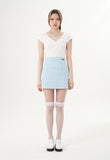 curetty (キュリティー) C LOGO TWEED MINI SKIRT_SKY BLUE