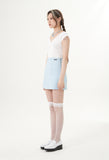 curetty (キュリティー) C LOGO TWEED MINI SKIRT_SKY BLUE