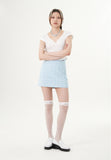 curetty (キュリティー) C LOGO TWEED MINI SKIRT_SKY BLUE