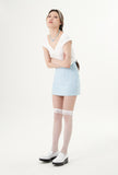 curetty (キュリティー) C LOGO TWEED MINI SKIRT_SKY BLUE